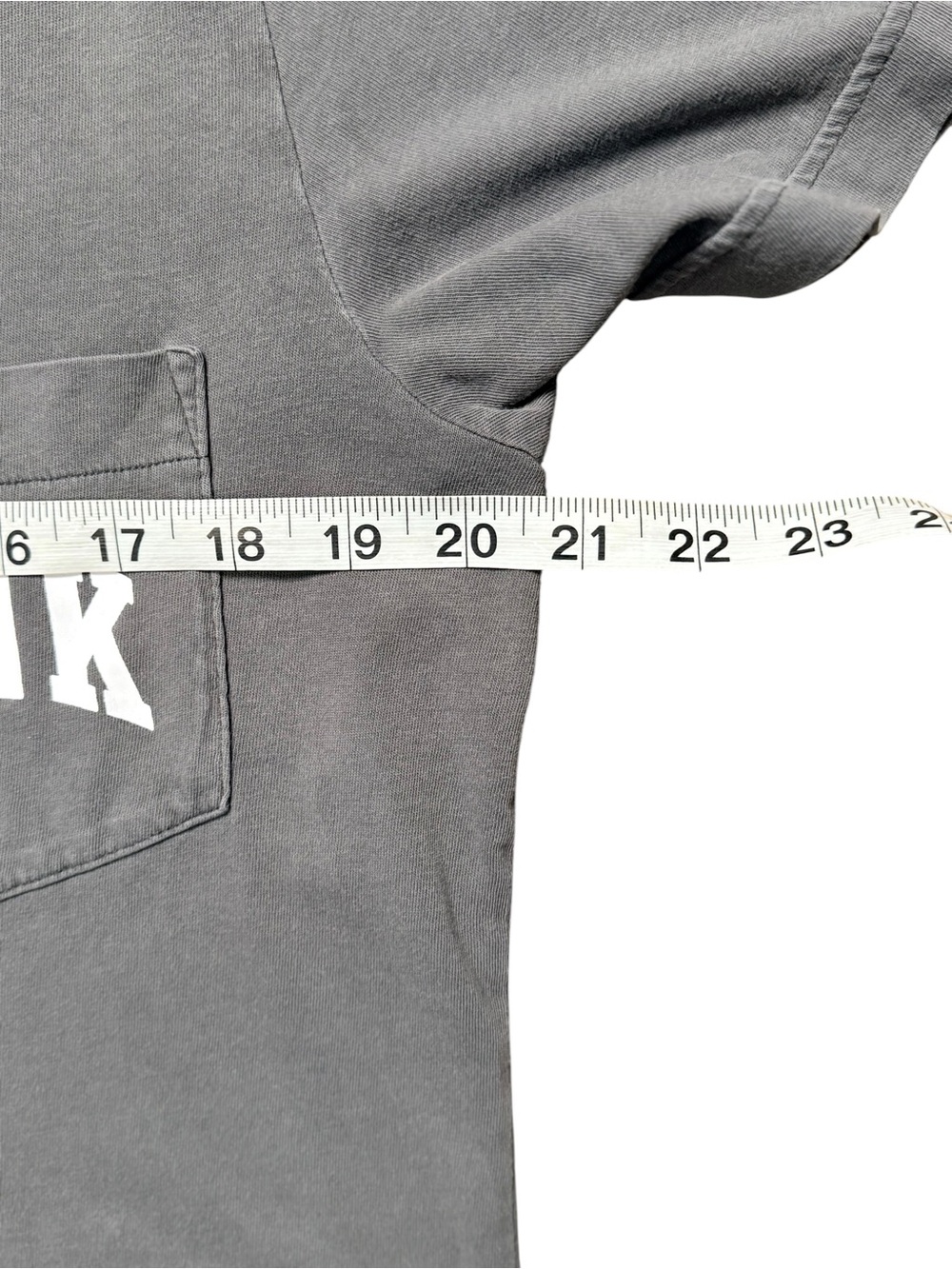 PINK Victoria’s Secret Gray Pocket Tee Size S Logo Graphic 100% Cotton - Picture 7 of 11